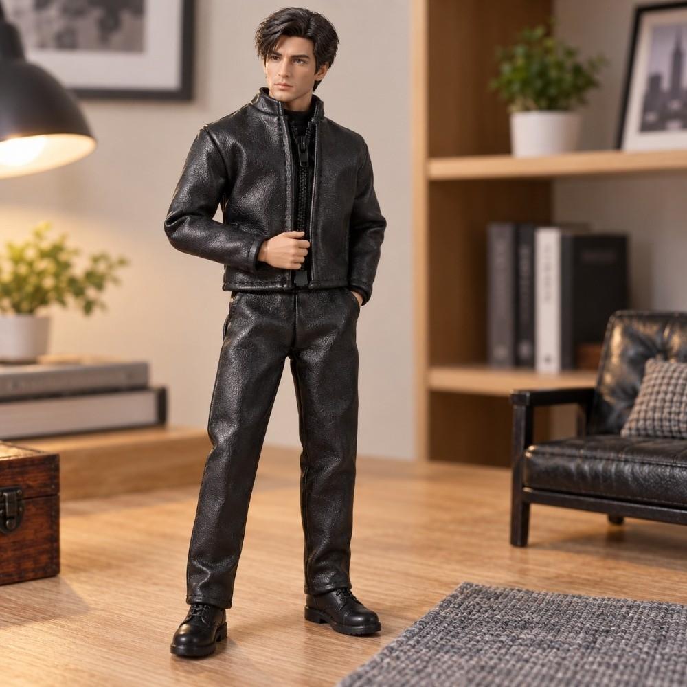 8 Colors PU Leather Jacket Pants Suits For 11.5 Inch Doll/for 1/6 Male Action Figure Dolls