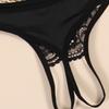 Sexy Women's Bra Panties Lace Set with Leg Rings Neck Rings Sex Underwear