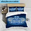 3PCS Queens Crest Football Bedding set,Ideal For1pc Duvet Cover And 2pcs Pillowcases Perfect for Christmas gift,Ideal for Bedroom, Dormitory