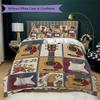 Guitar Music Pattern Bedding uilt Set uilt Cover Pillowcase Home Decoration Birthday Gift (1 * duvet cover + 2 * pillowcase  without core)56