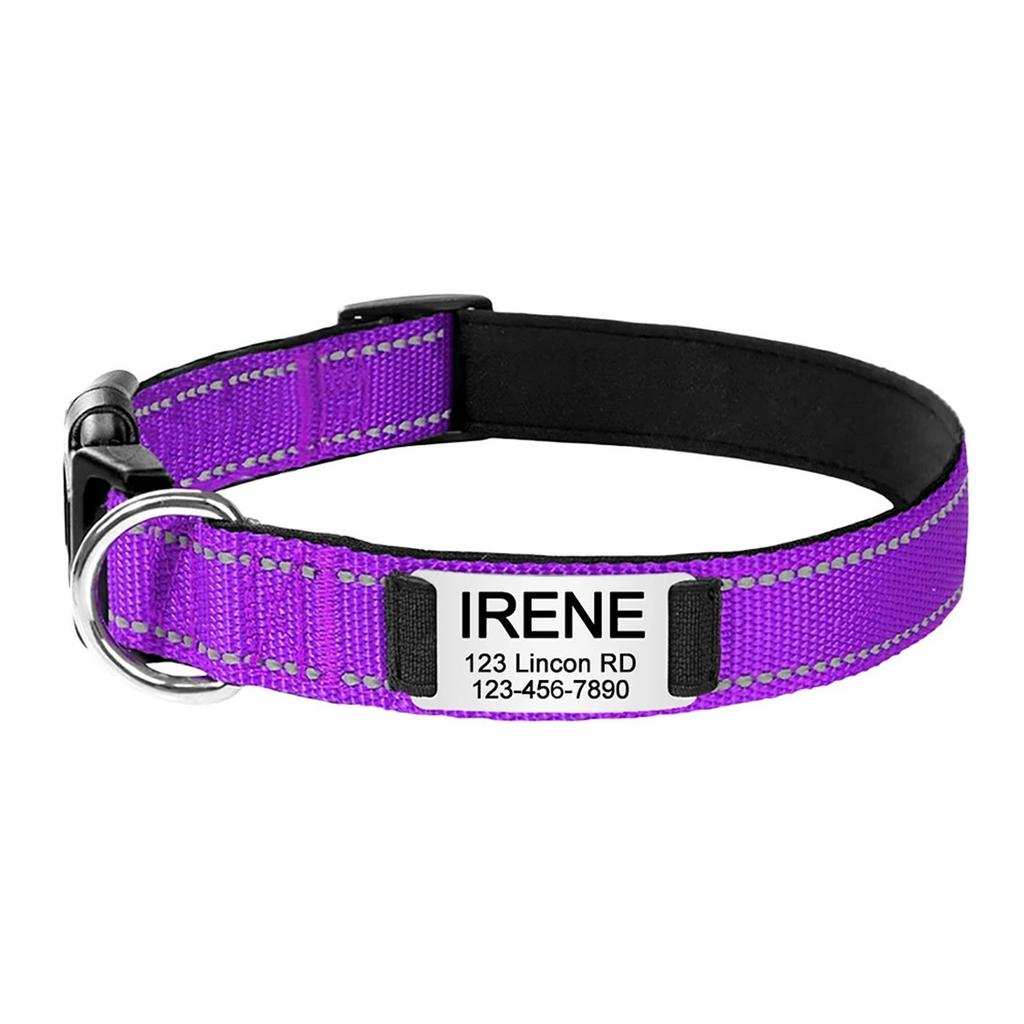 Personalizovaný obojek pro psa s vlastním vyšíváním jména vašeho mazlíčka a telefonního čísla