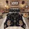 Erosebridal Western Aztec Comforter Set King Size, Boho Farmhouse Bedding Set for Kids Boys Teens Ethnic Southwest Bull Skull Cow Quilt Amer