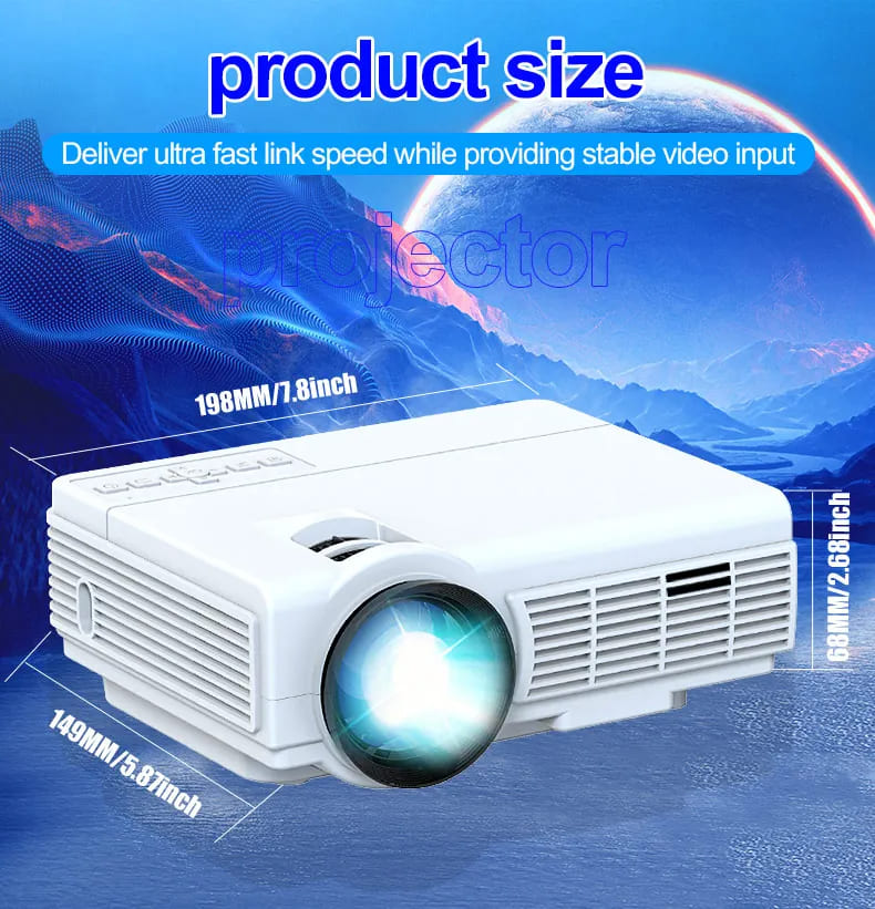 Leistungsstarker tragbarer Projektor 4k 1920*1080P HD-Auflösung Intelligente Steuerung 5G WiFi BT5.0 Heimkino Outdoor-Film-LED-Projektor