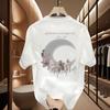 American Trendy Brand High-End Pure Cotton Men'S Printed Short-Sleeved T-Shirt Trendy Casual Round Neck T-Shirt Men'S