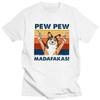 Custom Vintage Pew Madafakas Corgi Dog T Shirts for Men Pure Cotton Tee Tops Tshirt Short Sleeve Fashion T-shirt