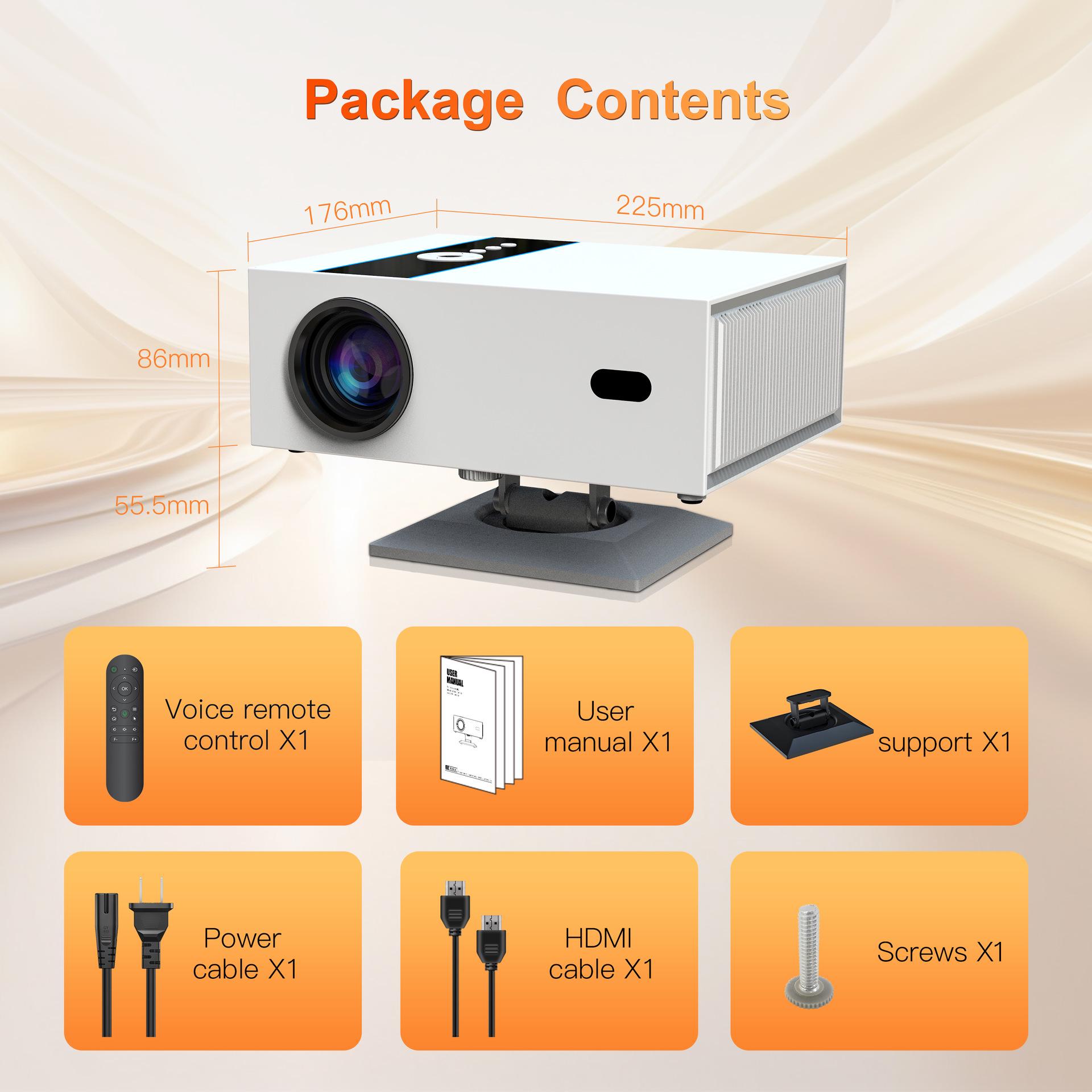 

Ultra HD 1080P Auto-Focus Projector for Home & Office EU Plug