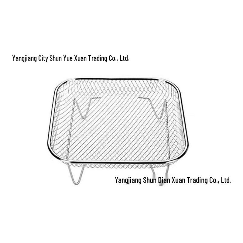 Stainless Steel Multi-Functional Air Fryer Grill & Steaming Rack - Universal Kitchen Mesh Draining Accessory