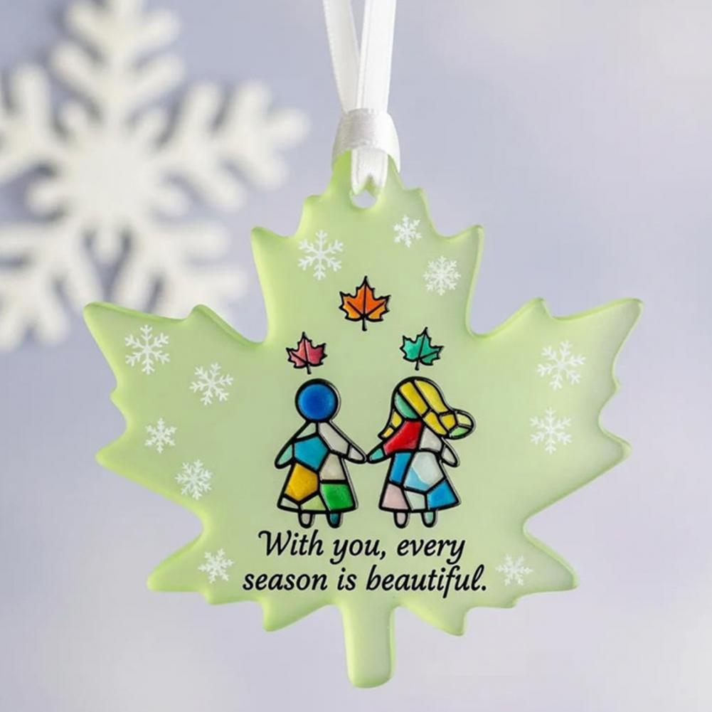 Sea Glass Art Friendship Ornament Snowflake/Shell Shaped Christmas Tree Hanging Ornaments Handmade Design for Best Friends