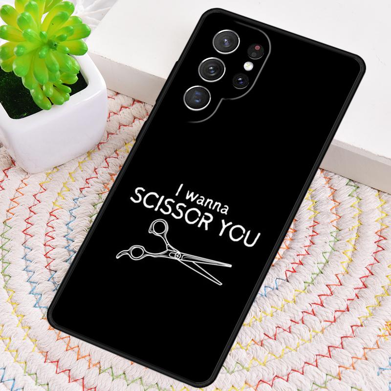 Barber Shop Hair Stylist soft Phone Case for Samsung Galaxy note 10 pro S26 Ultra S23 S24 FE S25 S21 S22 PLUS shockproof Cove