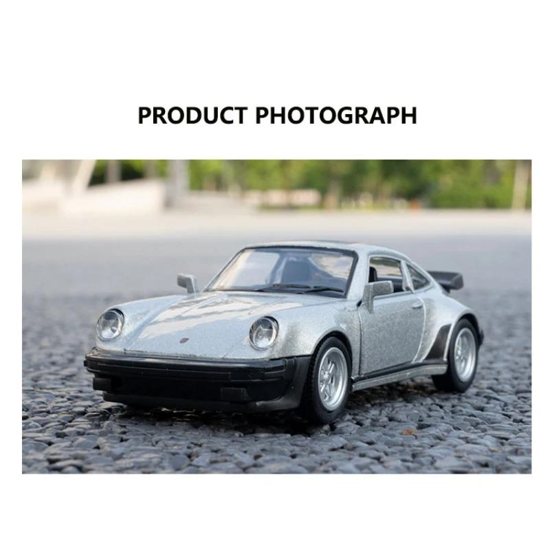 1/36 Scale Porsche 911 Turbo Toy Car Model Alloy Diecast Retro Racing with Pull Back Scale Model for Boy Gift Collection