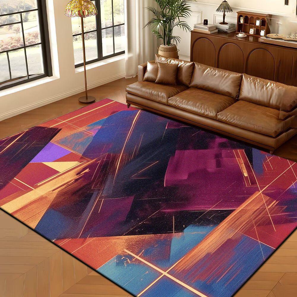 

Скандинавский абстрактный декоративный ковер для гостиной, домашней диванной зоны, лаунжа, противоскользящий ковер, спальня, кабинет, моющийся коврик для входной двери 60*90cm