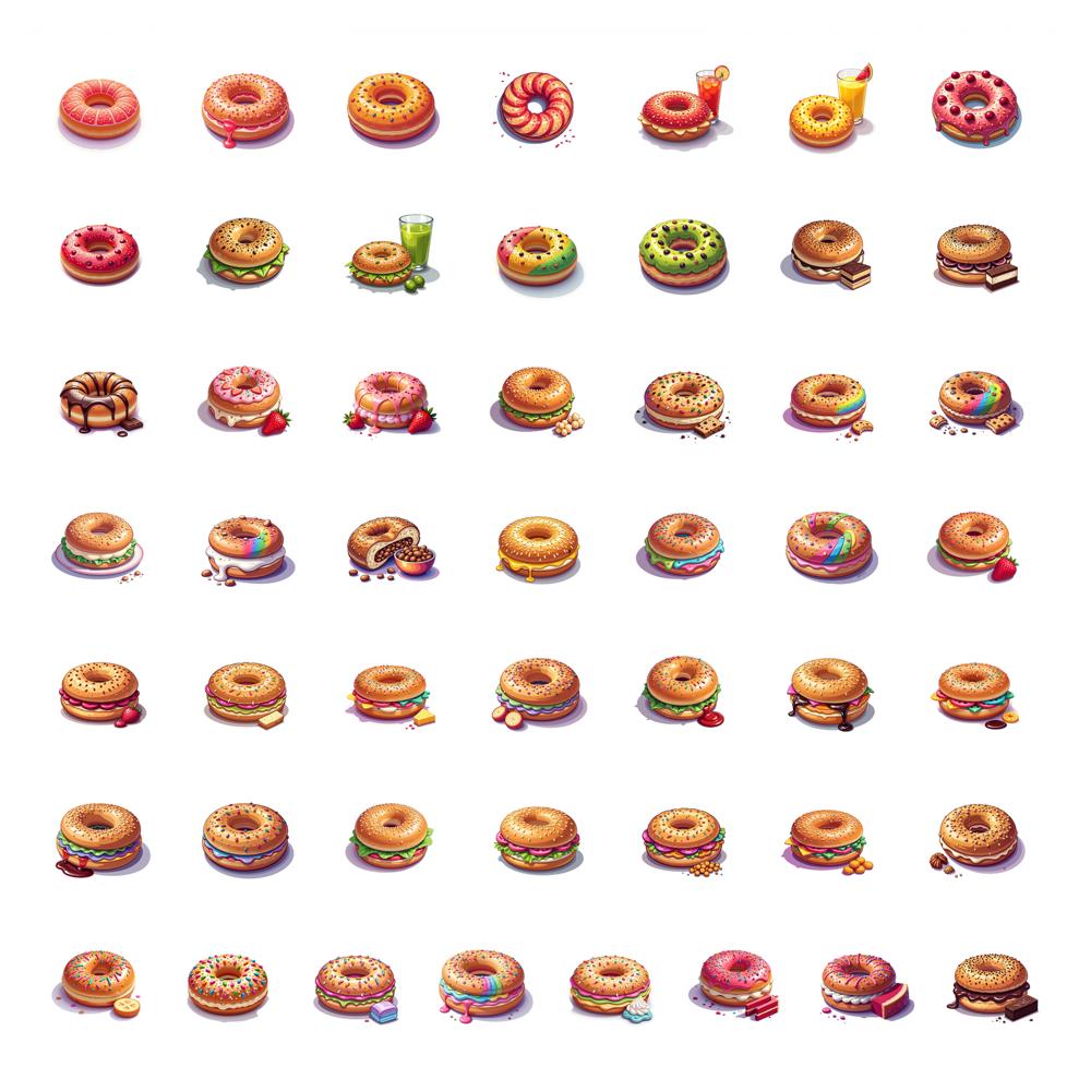 

50pcs Stickers Stickers Stationery Stickers For Laptop Luggage Scrapbook Diary Sticker Laptop Motorcycle Luggage
