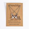 Heart Pendant Best Friend Necklace Ins Butterfly Bracelet Set Butterfly Magnetic Necklace  Girls