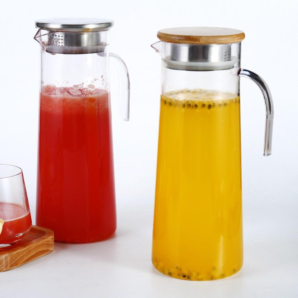 1pc Tea colored cold water kettle, juice making kettle, plastic cooling water kettle, large capacity for household use