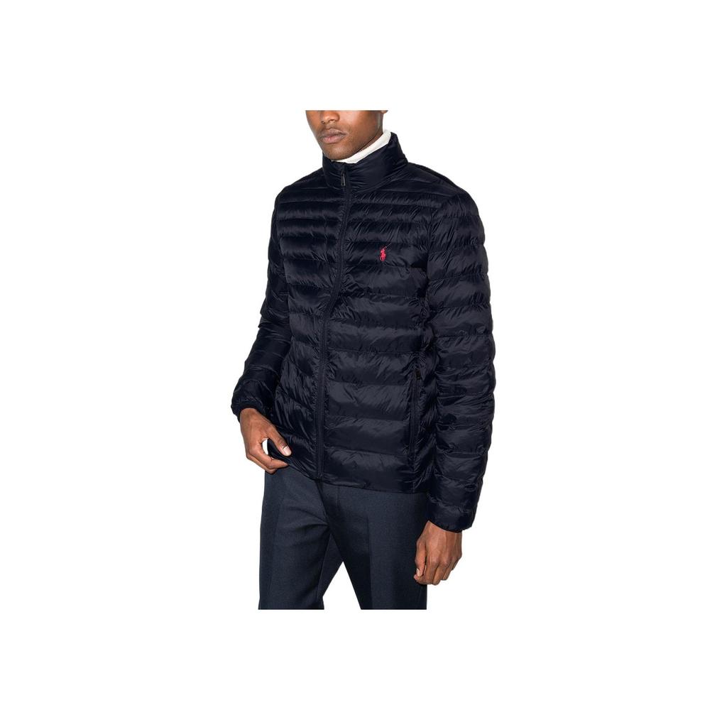 Polo Ralph Lauren Long Sleeve Zipper Fitted Mid-Length Down Jacket Winter Men Jacket Navy-Blue 710810897-007