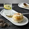 Nordic Creative White Marble Ceramic Jewelry Storage Tray Oval Ellipse Fruit Tray Decorative Plate Food Dessert Dish Tableware