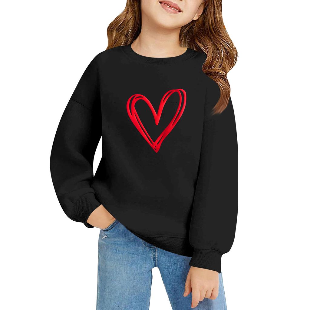 Kinder Langarm Lockerer Pullover Buchstabenaufdruck Rundhals Sweatshirt
