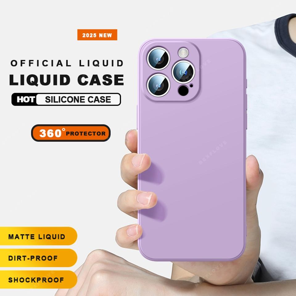 Lanyard Phone Case For iPhone 16E 16 14 15 Plus 12 13 Mini 11 16 Pro X XR XS Max SE Liquid Silicone Strap Protector Soft Cover