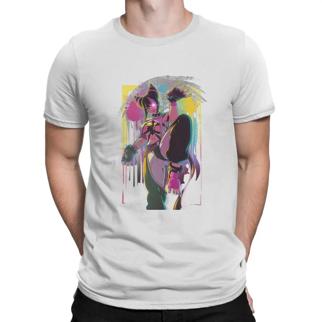 Unisex's Juri T Shirts Street Fighter 100% Cotton Clothes Novelty Short Sleeve Round Neck Tee Shirt Graphic Printed T-Shirts