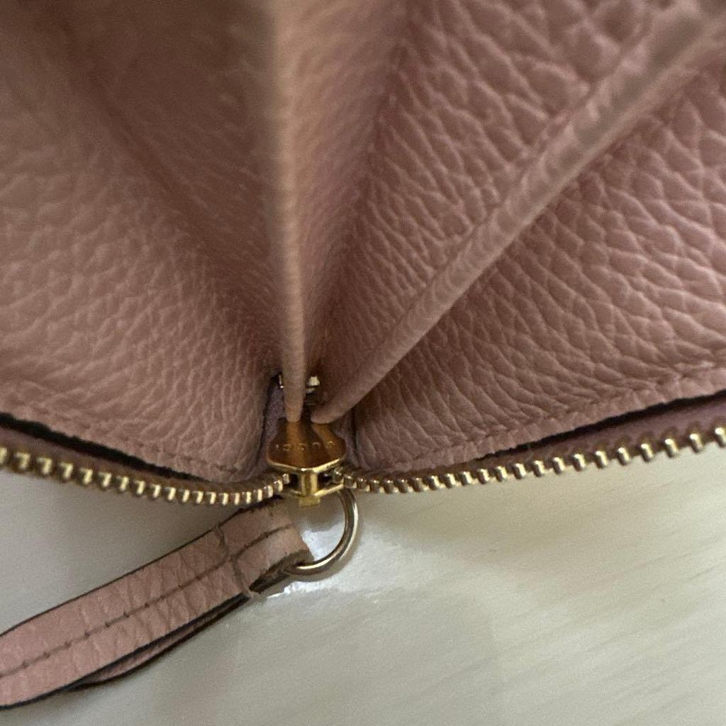 Used GUCCI GG Long Wallet Pink