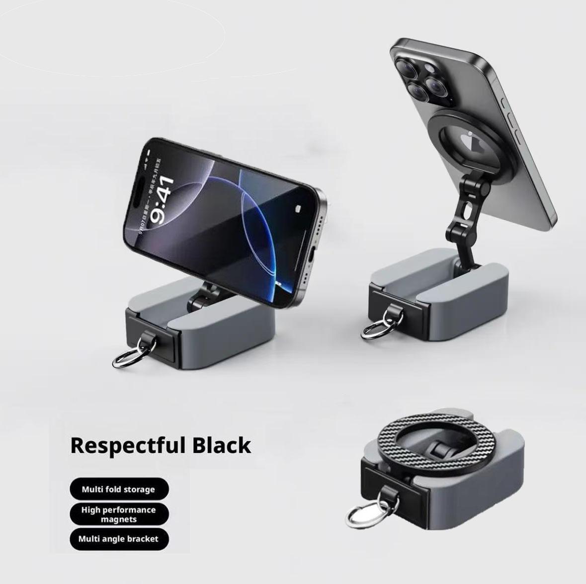 

Новый магнитный держатель для телефона, складной, выдвижной, портативный, для путешествий, для стола, самолета, поезда, магнитный держатель для телефона для путешествий серый