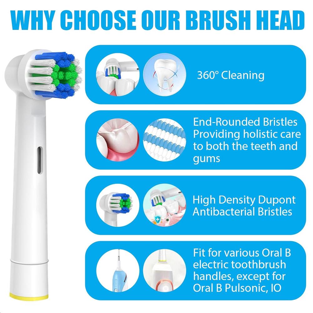 Oral B Compatible Electric Toothbrush Replacement Toothbrush Brush Heads, Professional Toothbrush Head Refill for Pro & D Series