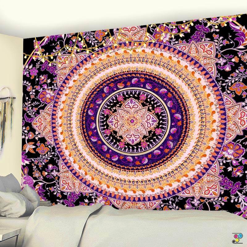 Mandala Lace Tapestry Wall Decor Living Room Tapestry Wall Beach Towel Thin Blanket Travel Mat