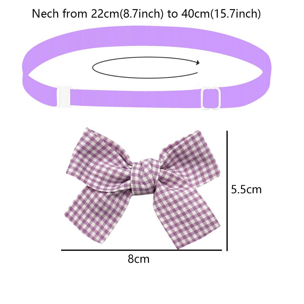 50/100PCS Plaid Bows Dog Bowties Cotton Cute Pet Dog Bow Ties Neckties For Dogs Grooming Pet Accessories For Small Dogs Cats