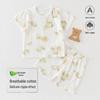 Summer Cotton Gauze Baby Pajama Set - Short-Sleeved Top & Shorts for Air Conditioning