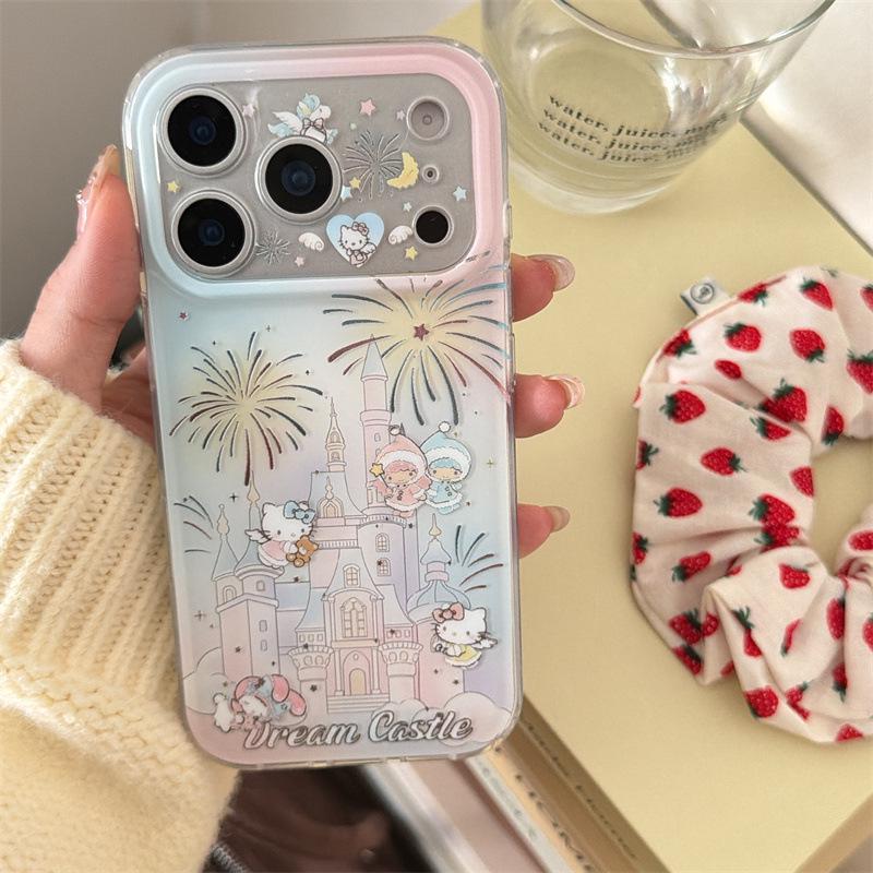 Gradient Castle Gemini Cat iPhone 17/16 Pro Max/15/14 Case for Women iPhone 16 Pro