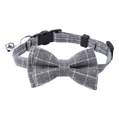 Pet Breakaway Kitten Cat Collar Bow Tie with Bell Cute Plaid Christmas Red Adjustable Dog Collar for Cats Kitten Accessories
