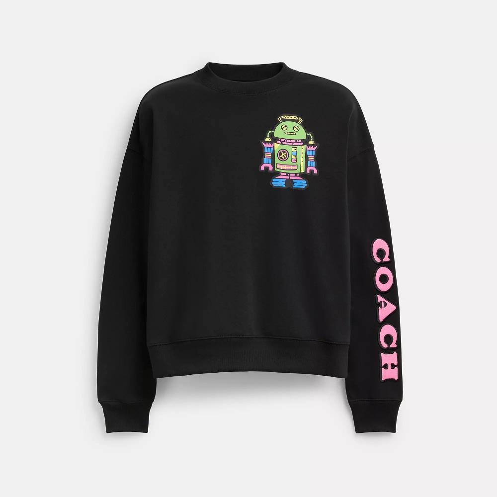 

Coach Cosmic Coach Crewneck Sweatshirt Black XLarge