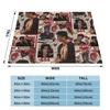 Damon Salvatore Flannel Throw Blanket The Vampire Diaries Blanket for Bed Bedroom Warm Plush Thin Quilt