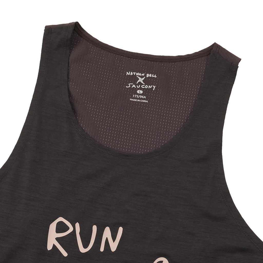 Saucony Tank Tops Unisex Black Crew Neck Moderate Other SA2259TK41C-CO086