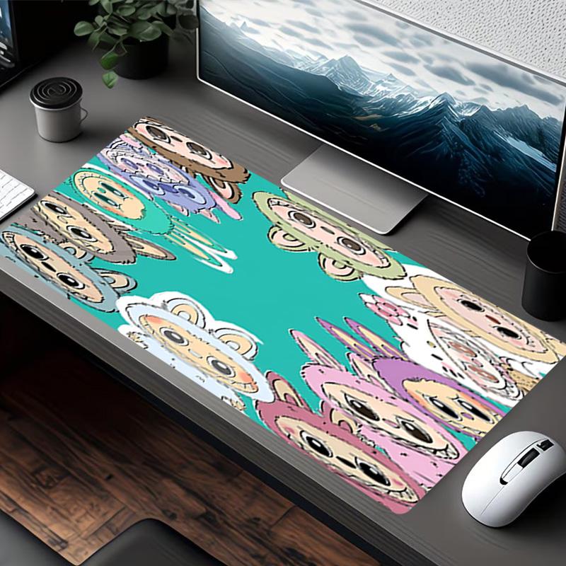 Labubu Print Mouse Pad, for Keyboard Pad Laptop PC Mat for Office Home Use, Desk Decor, Perfect Birthday Gift for Gamers