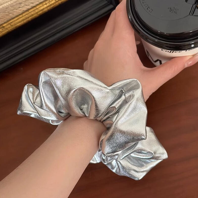 Ellie Silver Scrunchie Gopchang Hair Band Hair Tie