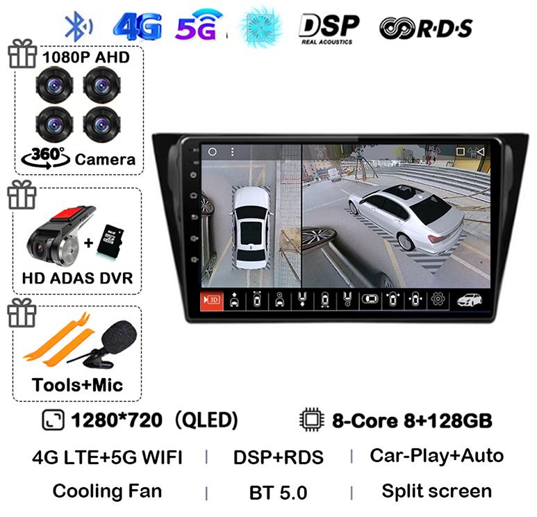 Android 14 Wireless Carplay Auto For VW Volkswagen Bora 2016 2017 2018 Car Radio Autoradio Stereo Multimedia Video Player Audio