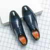 Fashion Brand Men's Lace Up Leather Shoes Blok Carved Woven Business Formal Shoes Autumn New Comfortable Groom's Wedding Shoes