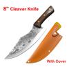Carbon Steel Kitchen Knives Wooden Handle Cleaver Slicing Knife Hand Forged Blade Butcher Boning Knife Wood Handle Chef Knife