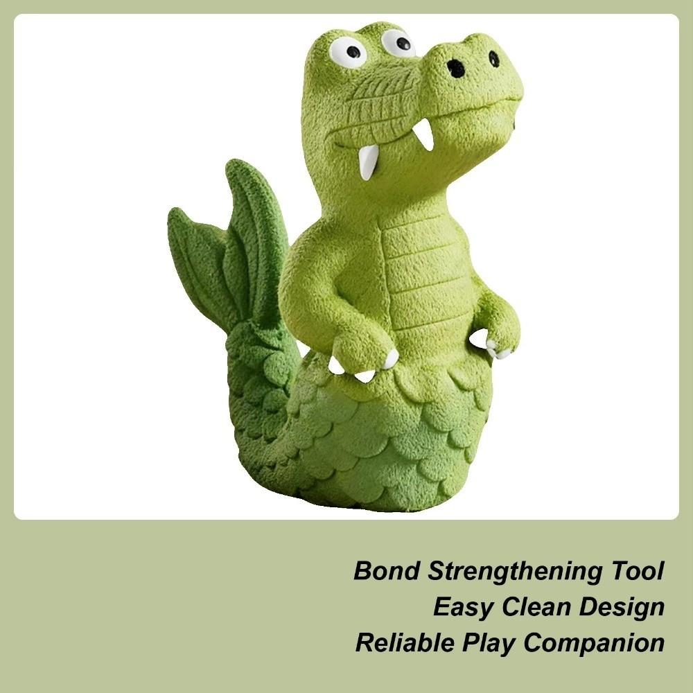 Green Color Squeaky Alligator Dog Toy Natural Latex Plush Crocodile Toy Latex Chew Toy  Pet Biting