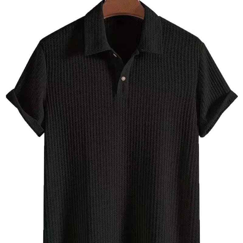 New men's summer polo shirt: short-sleeved, casual, versatile, breathable and skin-friendly