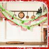 Holiday Wreath Accessory With Polyester Garland And Ribbon Beads For Christmas