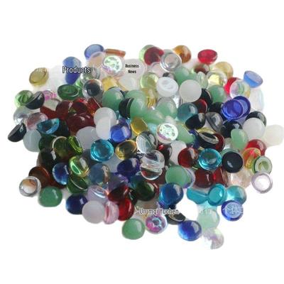 6mm Runde Glas-Aufkleber für Haarspangen & Nagelkunst - DIY Zubehör