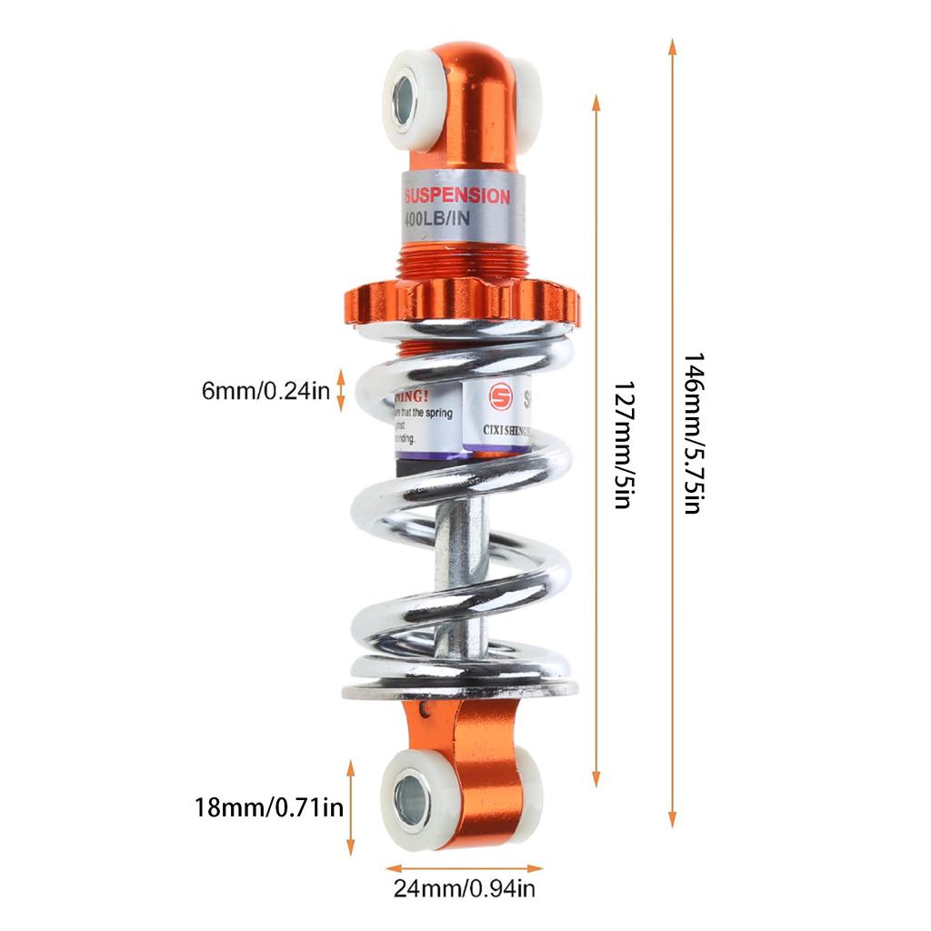 Motorcycle Shock Absorbers with 400lb Damping Spring High Load Capacity Shock Damper Improve Your Riding Experience