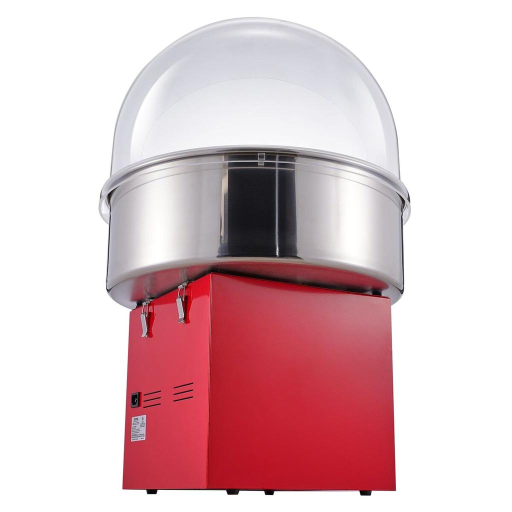 Electric Cotton Candy Machine, 1000W Candy Floss Maker, Commercial Cotton Candy Machine with Cover, Stainless Steel Bowl, Sugar Scoop, Drawer, Perfect