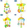 Baby Colorful Animal Car Hanging Toy Plush Rattle For Newborns And Infants