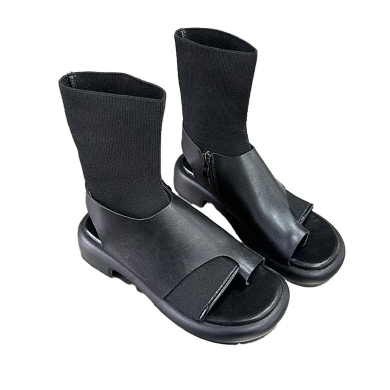 Fashion Platform Open-heeled Sandals New High-heeled Soft-soled Comfortable Open-toed Roman Women's Shoes