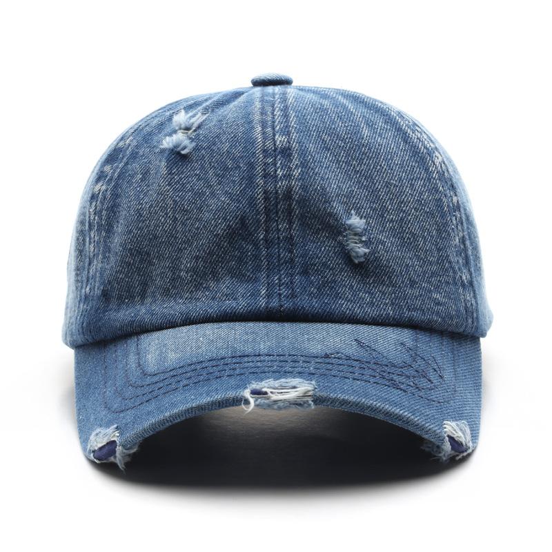 

Hat Fashion Ripped Wash Light Board Denim Cap Outdoor Sunscreen Shade Baseball Cap
