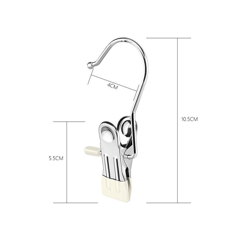 Stainless Steel Multifunctional Clips & Hooks for Clothes, Hats, and Socks Drying