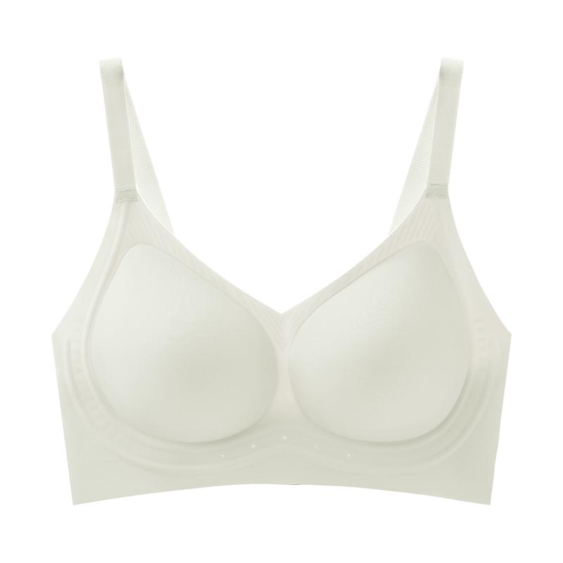 Oudifen Cool Soft Support Women's Small Breasts Cool Without Trace Underwear Gather, Side Breasts Anti Sagging Steel Rim Bra Bra